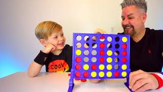 Connect Four Challenge Kid friendly TV Father and Son play connect 4 [upl. by Kirbie296]