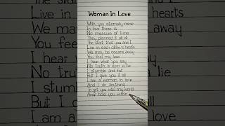 Woman in Love Lyrics Song by Dana Winner womaninlove lyrics [upl. by Young]