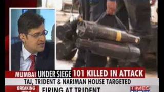 Mumbai Terror Attack  Part 3  Discussion on TIMES NOW 27 November 2008 [upl. by Maurili]