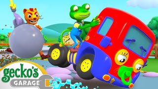 Baby Trucks First Driving Test  Geckos Garage  Trucks For Children  Cartoons For Kids [upl. by Sinegra837]