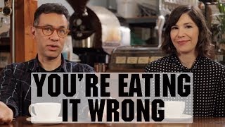 Drinking Coffee Wrong w Fred Armisen amp Carrie Brownstein  You’re Eating It Wrong  Food Network [upl. by Charlene]