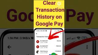 how to clear transaction history on Google pay  how to delete Google payment history googlepay [upl. by Pascale]