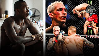 Israel Adesanya Reacts to Charles Oliveira vs Dustin Poirier at UFC269 [upl. by Gilberta]