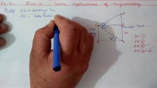 Chapter9 Ex91 Q1112 Some Applications of Trigonometry  Ncert Maths Class 10  Cbse [upl. by Pierson]