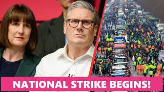 Farmers begin UKs first National Strike over Labour’s frustrating budget [upl. by Yerffeg757]