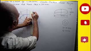 EllipseConcentric Circle MethodMethodEllipse Drawmaths in Drawing [upl. by Lorelle582]