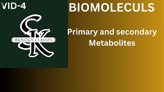 Biomolecules Part 4 Primary and secondary metabolites [upl. by Gorey575]