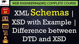 L22 XML Schemas  XSD with Example  Difference between DTD and XSD  Web Technology Lectures [upl. by Robby]