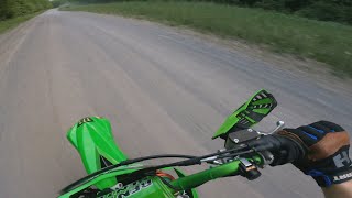 23 KAWASAKI KX450SR IS SAVAGE MONSTER 5TH GEAR [upl. by Constant]