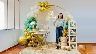 Como hacer un Arco de Globos e instalarlo en un Aro 🧸 Oh Baby o Baby Shower 🧸 [upl. by Green]