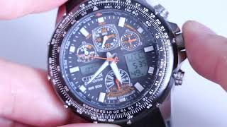 HOW TO SET THE TIME Citizen Promaster Skyhawk Time Setting U600 [upl. by Cattima480]