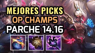 MEJORES PICKS Y CAMPEONES OP  PARCHE 1416 League of Legends 2024 NUEVOS ITEMS Y BUILDS OP [upl. by Konstance]