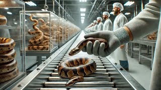 Los Secretos de la Producción de Carne de Serpiente ¡La Oscura y Sorprendente Verdad Expuesta [upl. by Norri]