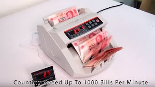 How to Use Professional Bill Counter with Automatic Counterfeit Detection and Batching Function [upl. by Aihsela]