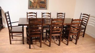 Oak Kitchen Dining Set Ladderback Chairs [upl. by Lucy264]