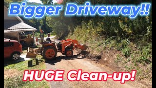 WATCH OUR DRIVEWAY GROW EPIC TRACTOR CLEANUP WITH AARON [upl. by Claudius]