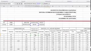 CALCULO HIDRAULICO AGUAS NEGRAS [upl. by Augustus]