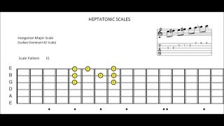 Hungarian Major Scale Lydian Dominant 2 Scale [upl. by Adnauqaj]