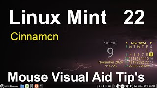 Linux Mint 22  Cinnamon  Mouse Visual Aid Tips [upl. by Yarod]