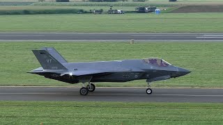 AIRPOWER 24  4 USAF F35A Lightning II landing at Zeltweg Air Base [upl. by Valenka]