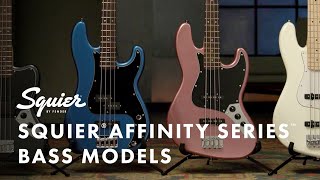 Exploring The Squier Affinity Series Bass Models  Fender [upl. by Leeanne]