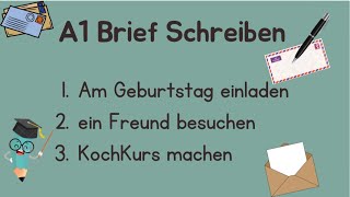 A1 Brief Schreiben  deutsche Brief schreiben  Goethe schreiben Prüfung  learn German [upl. by Ayres]