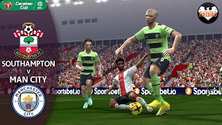 PES 6 Firebird Patch 23  Southampton v Man City  EFL Cup QuarterFinals  Realistic Match Gameplay [upl. by Sucam297]