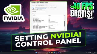 FPS GRATIS Cara Setting NVIDIA Control Panel Untuk Gaming 2023 [upl. by Notnek]