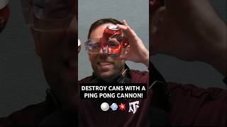 Destroy cans with a ping pong cannon ⚪💨💥 shorts DrDawson [upl. by Susy]