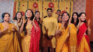 Haldi Lagegi Kangna Bandhega  Bhabhi Aaveghi  Haldi function video Dewantiofficial [upl. by Ymma974]