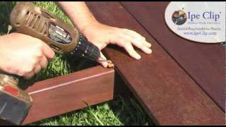 How To Install Ipe Clip® Hidden Deck Fasteners [upl. by Airliah]