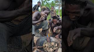 its incredible Cookies Meals🤤See Hadza enjoy breakfast food 😋So delicious culture bushmen [upl. by Mij]