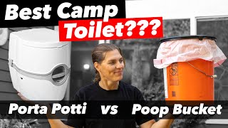 Best Camp Toilet  Porta Potti vs 5 Gallon Poop Bucket [upl. by Salvadore]