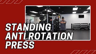 Standing Anti Rotation Press  Cable Machine Exercise [upl. by Ahseele]