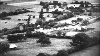 Strafing of trains railroad yards tug boats and barges in canals by USAAF fightHD Stock Footage [upl. by Naig722]