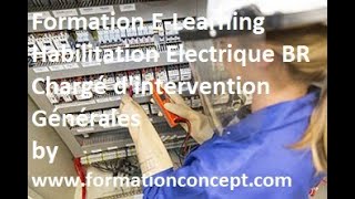 Formation E LEARNING habilitation electrique BR Chargé dintervention générales by formation concept [upl. by Gney216]