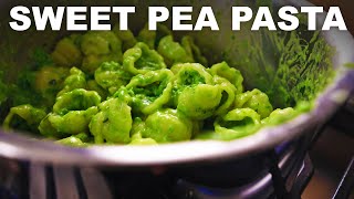 Creamy pea pasta with lemon and garlic [upl. by Harbert]