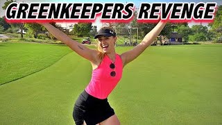 ALTERNATE SHOTS GREENKEEPERS REVENGE WITH OLIVIA COOKE  European Tour Foursomes Golf [upl. by Ikiv]