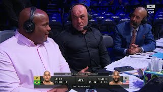 DC Rogan amp Anik react to Alex Pereira’s UFC 307 win vs Khalil Rountree Jr  ESPN MMA [upl. by Atekihc]