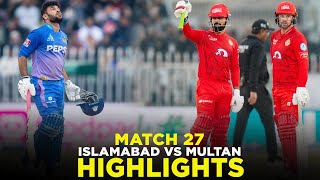 PSL 9  Full Highlights  Islamabad United vs Multan Sultans  Match 27  M2A1A [upl. by Ellinej834]