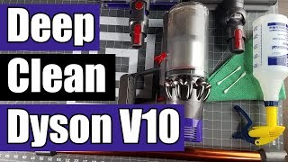 Dyson V10 How to Change and Clean The Filter [upl. by Sanalda41]