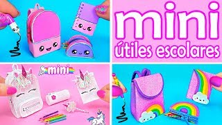 12 DIY Mini Útiles Escolares Que SÍ Funcionan [upl. by Ecinerev422]