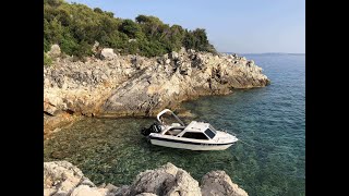 Kroatien Insel Rab Motorboot Antigrippin [upl. by Esekram239]