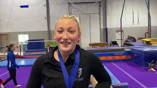 Interview Hockinsons Celia Racanelli wins district gymnastics allaround title [upl. by Consuela]