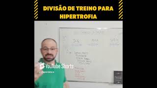 DIVISÃO DE TREINO PARA HIPERTROFIA academia [upl. by Sana]