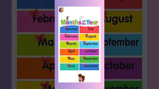 Months of the Year song in English  learn 12 months name in English nurseryrhymes [upl. by Brittne]