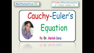 CauchyEulers Equation [upl. by Emmett]