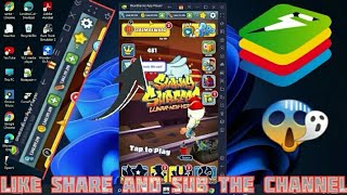 how to get the hack version of subway surfer in bluestacks 5 😲  Easy [upl. by Arded]