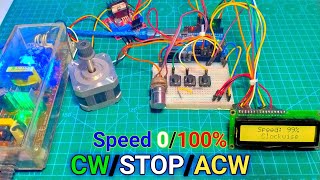 Stepper motor Speed and Direction Control with Push Button using L298N motor driver and Arduino [upl. by Michigan848]