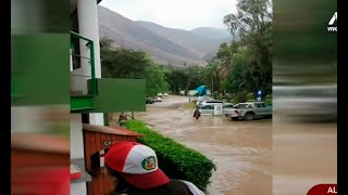 Chosica club campestre El Bosque terminó inundado tras nuevo huaico [upl. by Leahcimnaes]